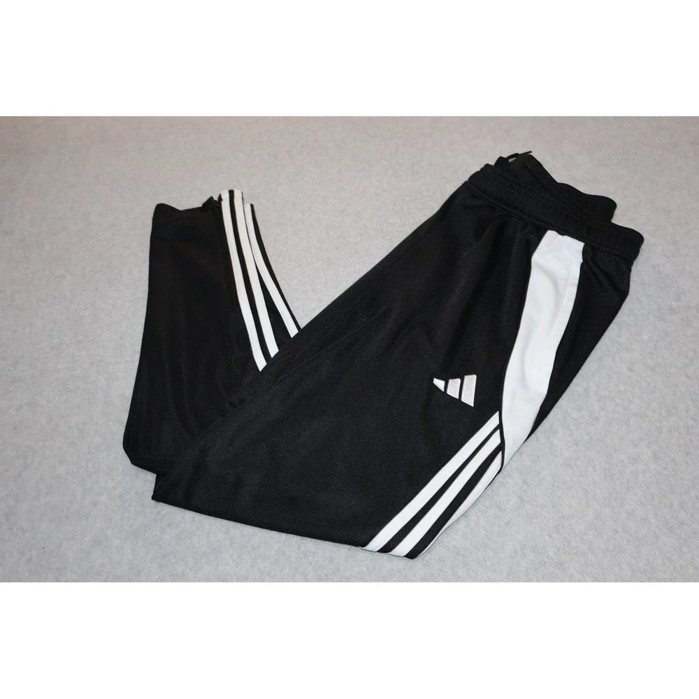 Adidas Gym Pants Mens Large Black Tiro 23 Training Soccer Joggers Zip Ankle